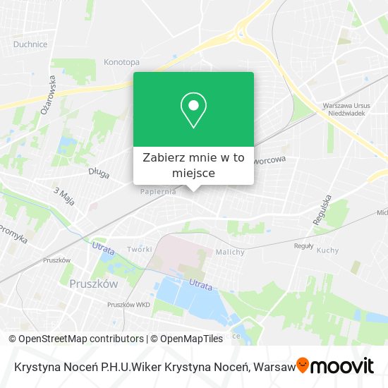 Mapa Krystyna Noceń P.H.U.Wiker Krystyna Noceń