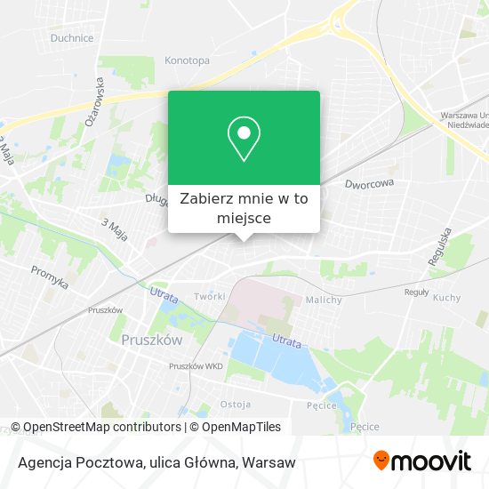 Mapa Agencja Pocztowa, ulica Główna