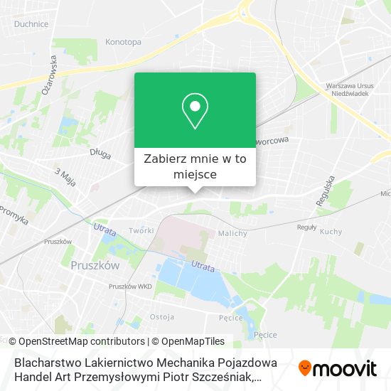 Mapa Blacharstwo Lakiernictwo Mechanika Pojazdowa Handel Art Przemysłowymi Piotr Szcześniak