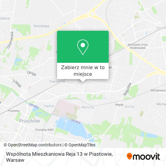 Mapa Wspólnota Mieszkaniowa Reja 13 w Piastowie