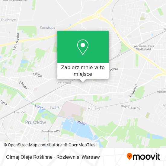 Mapa Olmaj Oleje Roślinne - Rozlewnia