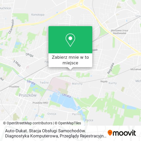 Mapa Auto-Dukat. Stacja Obsługi Samochodów. Diagnostyka Komputerowa, Przeglądy Rejestracyjne