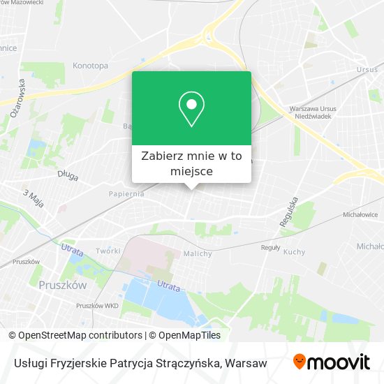 Mapa Usługi Fryzjerskie Patrycja Strączyńska