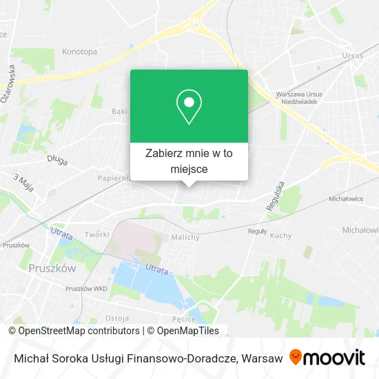 Mapa Michał Soroka Usługi Finansowo-Doradcze