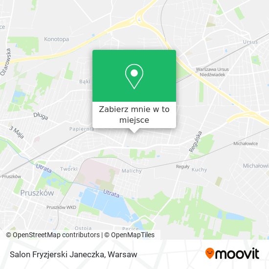 Mapa Salon Fryzjerski Janeczka