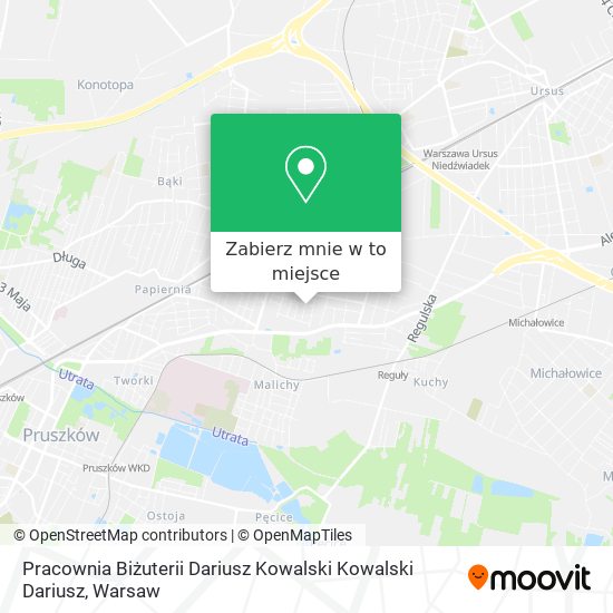 Mapa Pracownia Biżuterii Dariusz Kowalski Kowalski Dariusz