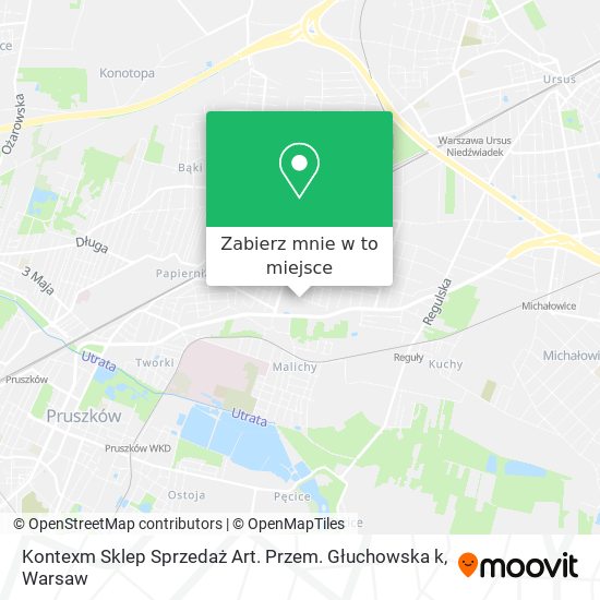 Mapa Kontexm Sklep Sprzedaż Art. Przem. Głuchowska k