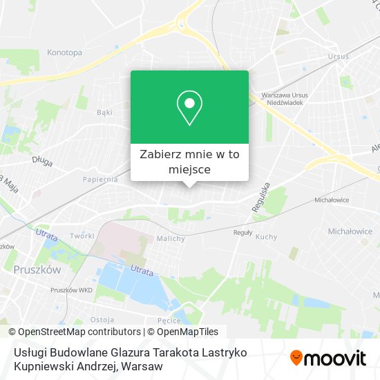 Mapa Usługi Budowlane Glazura Tarakota Lastryko Kupniewski Andrzej