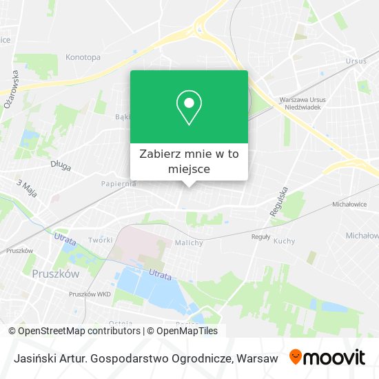 Mapa Jasiński Artur. Gospodarstwo Ogrodnicze