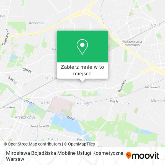 Mapa Mirosława Bojadžiska Mobilne Usługi Kosmetyczne