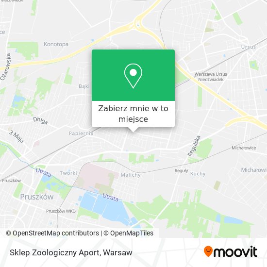 Mapa Sklep Zoologiczny Aport