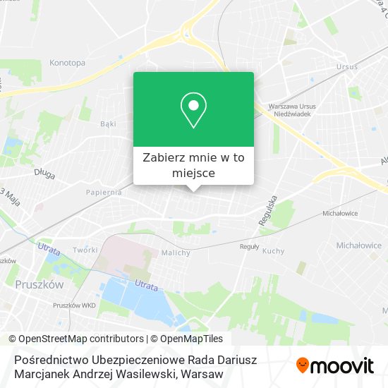 Mapa Pośrednictwo Ubezpieczeniowe Rada Dariusz Marcjanek Andrzej Wasilewski