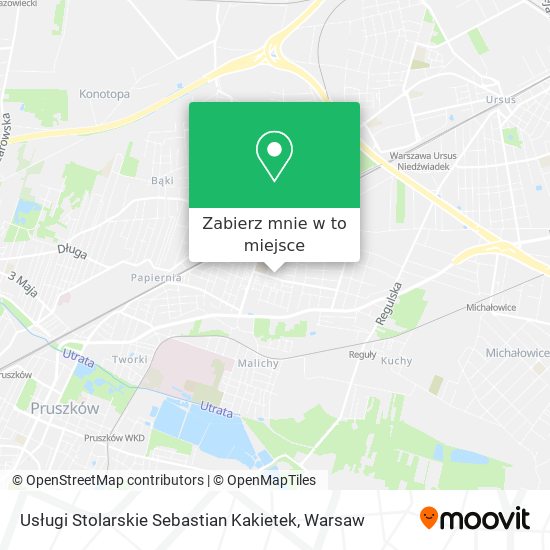 Mapa Usługi Stolarskie Sebastian Kakietek