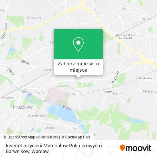 Mapa Instytut Inżynierii Materiałów Polimerowych i Barwników