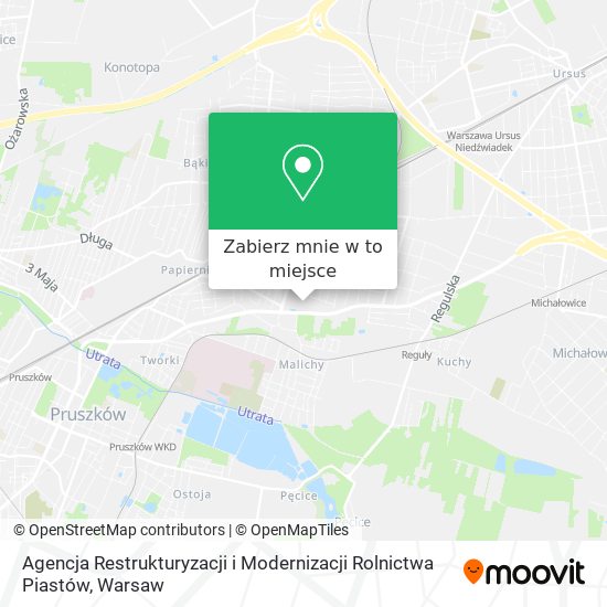 Mapa Agencja Restrukturyzacji i Modernizacji Rolnictwa Piastów