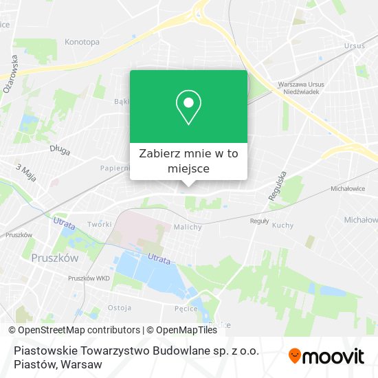 Mapa Piastowskie Towarzystwo Budowlane sp. z o.o. Piastów