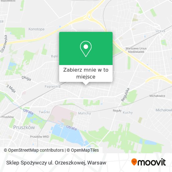 Mapa Sklep Spożywczy ul. Orzeszkowej