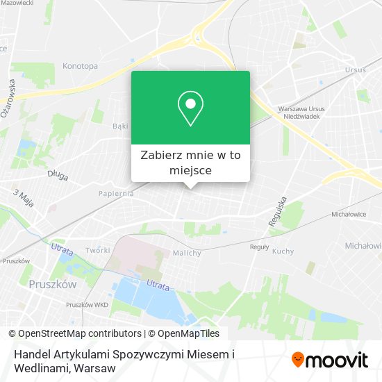 Mapa Handel Artykulami Spozywczymi Miesem i Wedlinami