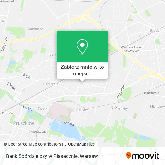 Mapa Bank Spółdzielczy w Piasecznie