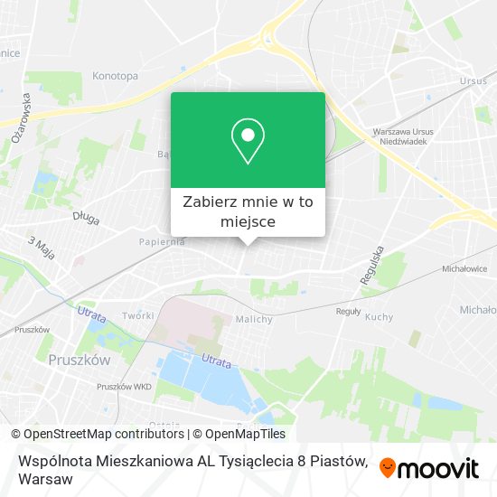 Mapa Wspólnota Mieszkaniowa AL Tysiąclecia 8 Piastów