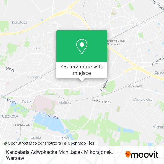 Mapa Kancelaria Adwokacka Mch Jacek Mikołajonek