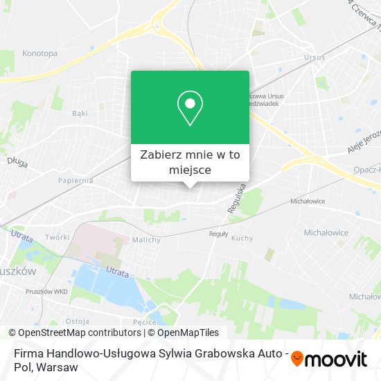 Mapa Firma Handlowo-Usługowa Sylwia Grabowska Auto - Pol