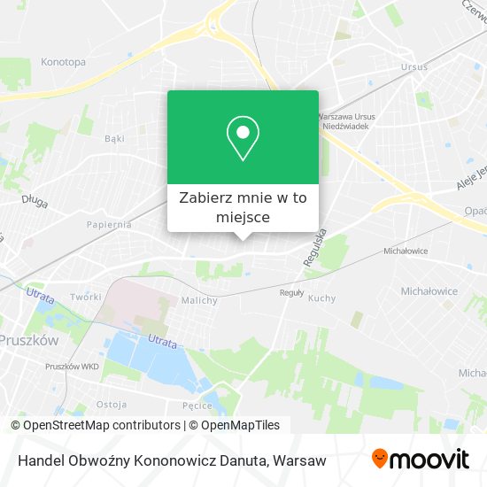 Mapa Handel Obwoźny Kononowicz Danuta