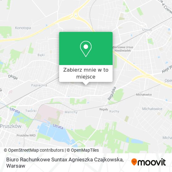 Mapa Biuro Rachunkowe Suntax Agnieszka Czajkowska