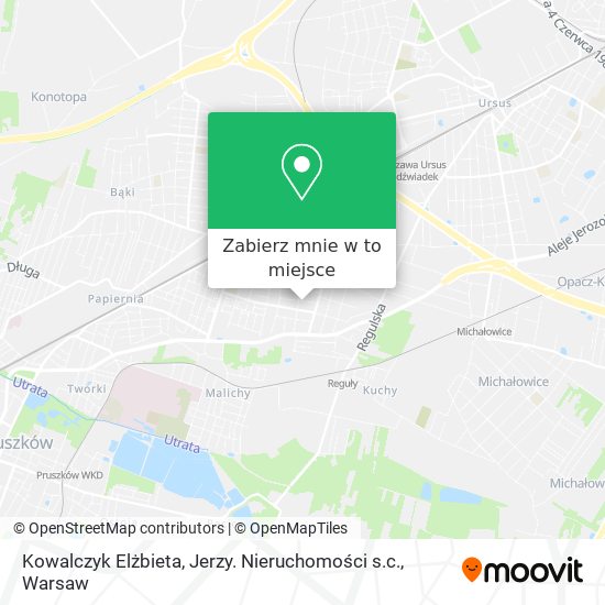 Mapa Kowalczyk Elżbieta, Jerzy. Nieruchomości s.c.