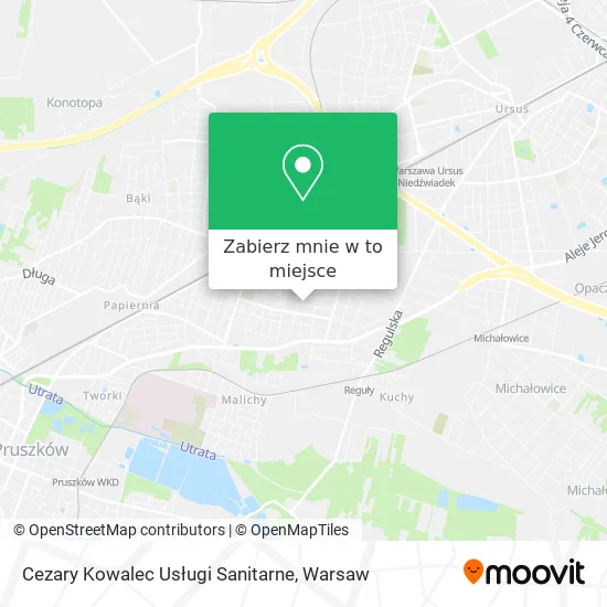 Mapa Cezary Kowalec Usługi Sanitarne