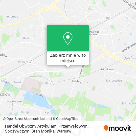 Mapa Handel Obwoźny Artykułami Przemysłowymi i Spożywczymi Stan Monika