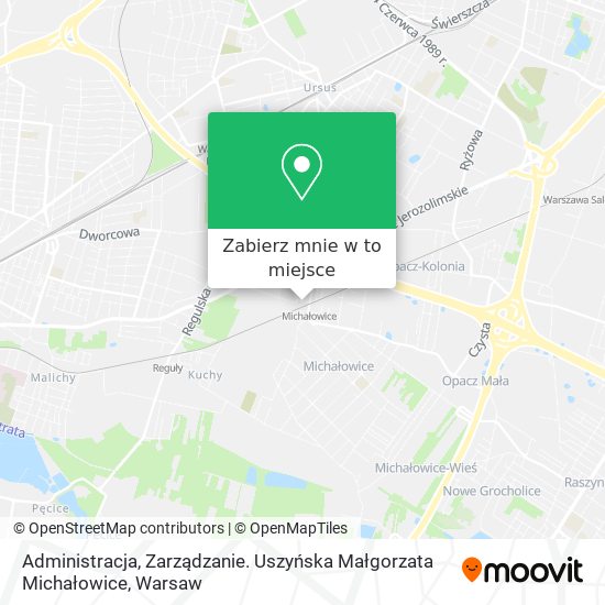 Mapa Administracja, Zarządzanie. Uszyńska Małgorzata Michałowice