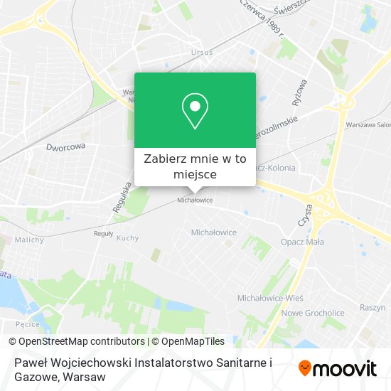 Mapa Paweł Wojciechowski Instalatorstwo Sanitarne i Gazowe