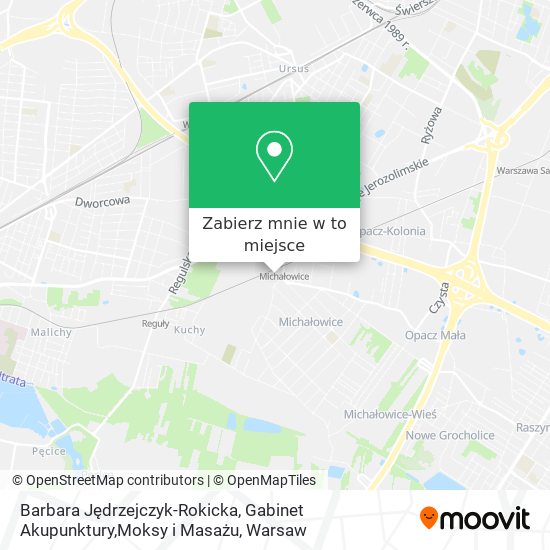 Mapa Barbara Jędrzejczyk-Rokicka, Gabinet Akupunktury,Moksy i Masażu