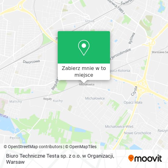 Mapa Biuro Techniczne Testa sp. z o.o. w Organizacji