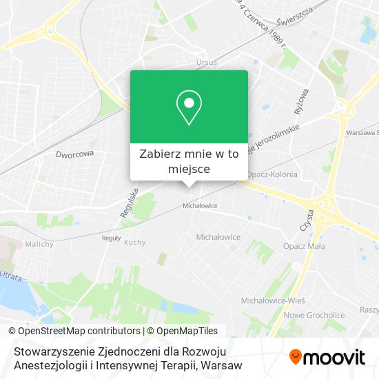 Mapa Stowarzyszenie Zjednoczeni dla Rozwoju Anestezjologii i Intensywnej Terapii