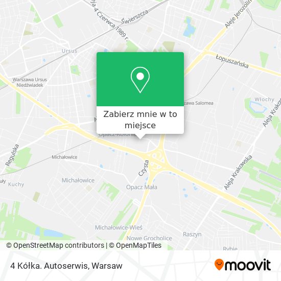 Mapa 4 Kółka. Autoserwis