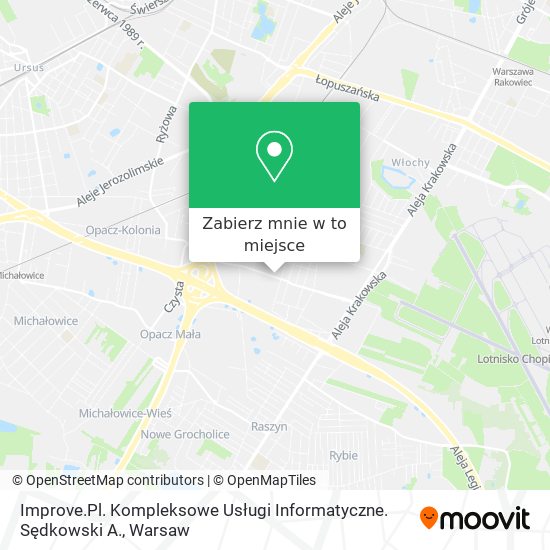 Mapa Improve.Pl. Kompleksowe Usługi Informatyczne. Sędkowski A.