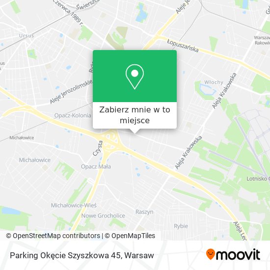 Mapa Parking Okęcie Szyszkowa 45