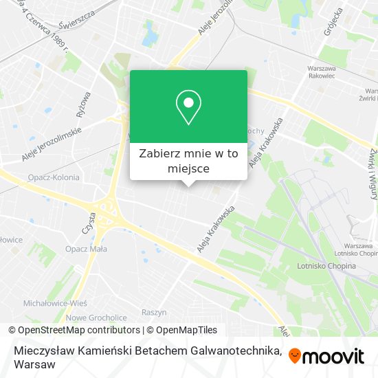 Mapa Mieczysław Kamieński Betachem Galwanotechnika