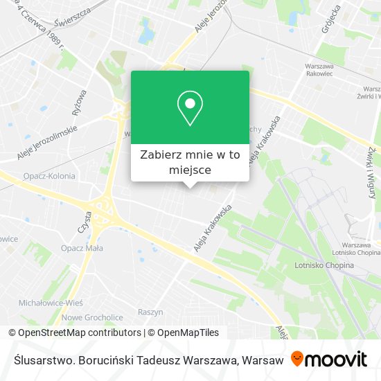 Mapa Ślusarstwo. Boruciński Tadeusz Warszawa