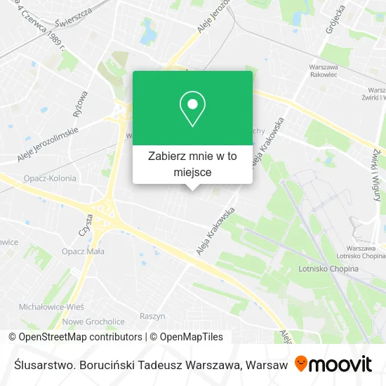 Mapa Ślusarstwo. Boruciński Tadeusz Warszawa