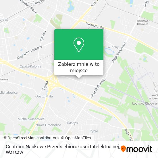 Mapa Centrum Naukowe Przedsiębiorczości Intelektualnej