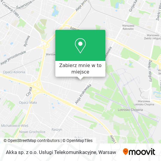 Mapa Akka sp. z o.o. Usługi Telekomunikacyjne