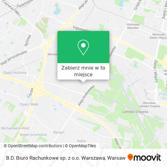 Mapa B.D. Biuro Rachunkowe sp. z o.o. Warszawa