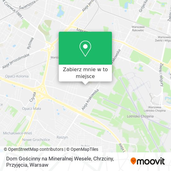 Mapa Dom Gościnny na Mineralnej Wesele, Chrzciny, Przyjęcia