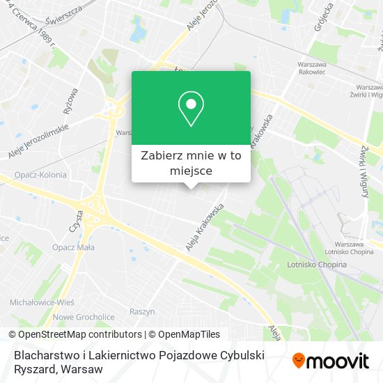 Mapa Blacharstwo i Lakiernictwo Pojazdowe Cybulski Ryszard