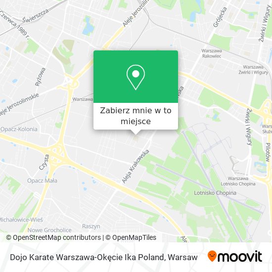 Mapa Dojo Karate Warszawa-Okęcie Ika Poland