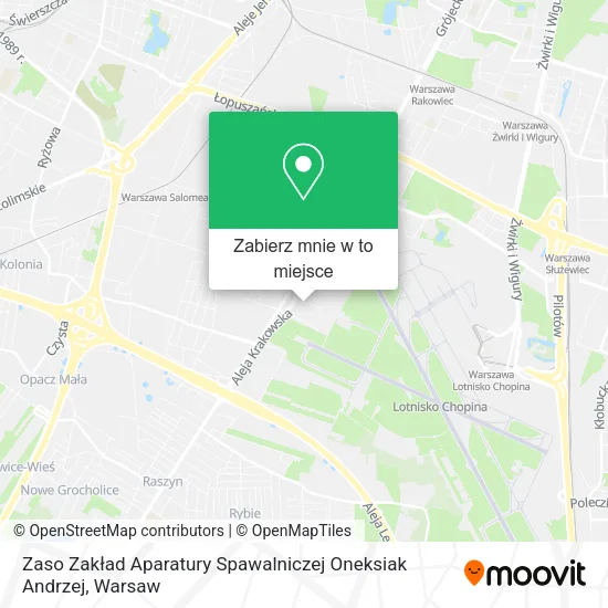 Mapa Zaso Zakład Aparatury Spawalniczej Oneksiak Andrzej