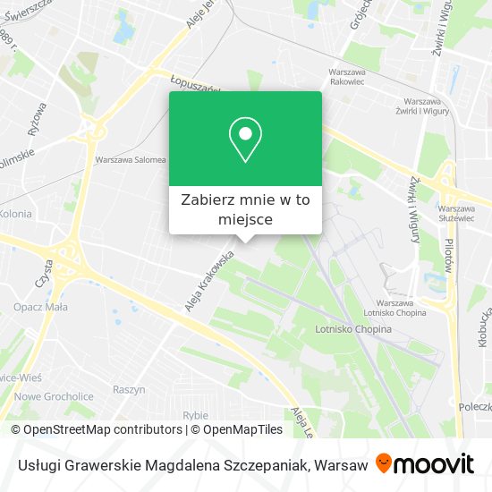 Mapa Usługi Grawerskie Magdalena Szczepaniak